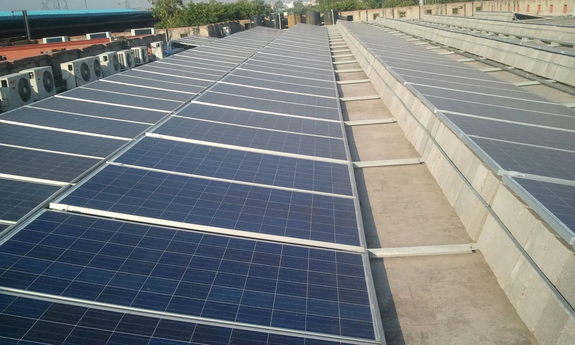 Module rows at the DMRC depot