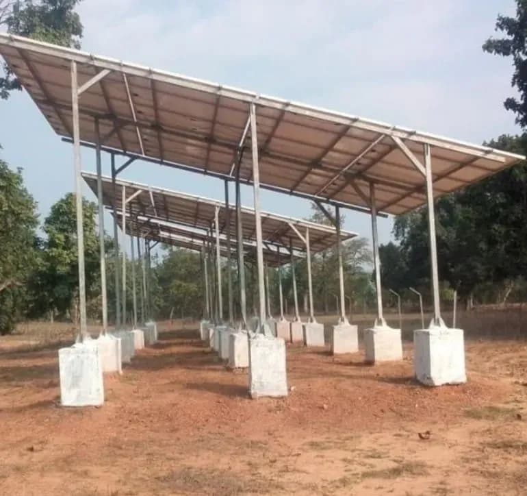 Solar water pump installation at Jadekurse, Chhattisgarh